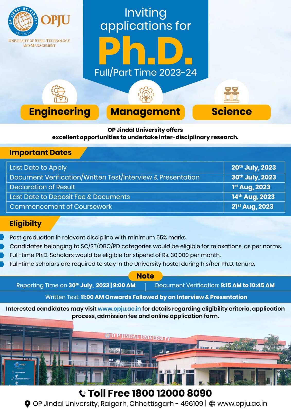 civil engineering phd admission 2023